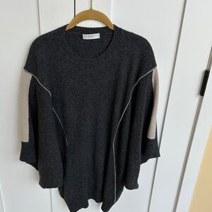 Elegant Dark Gray Women's Cashmere Sweater Size M